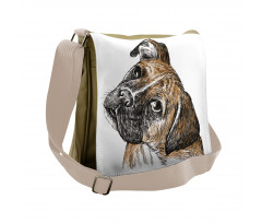 Sketchy Furry Puppy Pet Messenger Bag