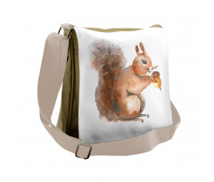 Watercolor Rodent Animal Messenger Bag