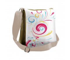 Ink Splattered Droplets Messenger Bag