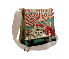 Retro American Classical Car Messenger Bag