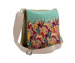 Youthful Polka Dotted Tshirts Messenger Bag