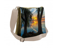 Sunrise over the Lake Messenger Bag