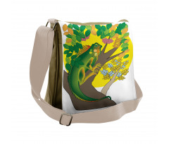 Cartoon of a Female Animal Messenger Bag