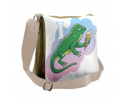 Animal in Nursery Cartoon Messenger Bag