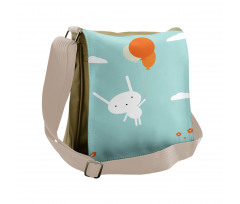 Flying Rabbit Balloons Sky Messenger Bag