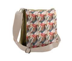 Abstract Scribble Pattern Messenger Bag