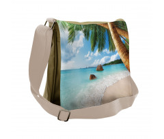 Exotic Palm Tree Ocean Messenger Bag