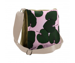 Tropical Foliage on Pink Messenger Bag