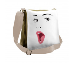 Surprised Facial Expression Messenger Bag