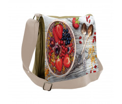 Breakfast Foods Bowl Messenger Bag