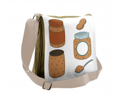 Food in a Jar Pattern Messenger Bag