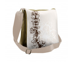 Hand Drawn Petals Messenger Bag