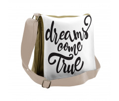 Dreams Come True Lettering Messenger Bag