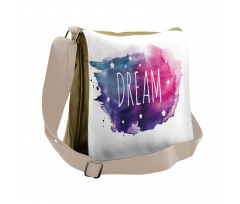 Words with Stars Watercolors Messenger Bag