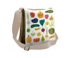 Plant Fruit Vegetable Slogan Messenger Bag