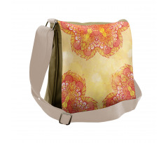 Patchwork Flower Leaves Messenger Bag