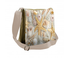 Assorted Seashells Sand Beach Messenger Bag