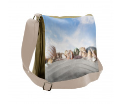 Seashells on Sand Hill Sky Messenger Bag