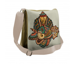 Abstract Seashell Art Messenger Bag