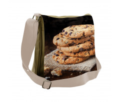 Stacks of Bites on a Table Messenger Bag