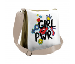 Girl Power with a Crown Messenger Bag