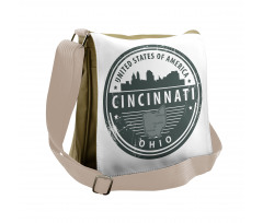 Aged America Emblem Ohio Messenger Bag