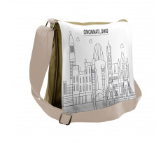 Geometric Drawn Urban Messenger Bag