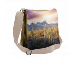 Saguaro Cactus and Mountain Messenger Bag