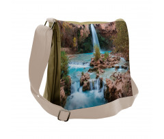 Natural Spring Falls Stream Messenger Bag