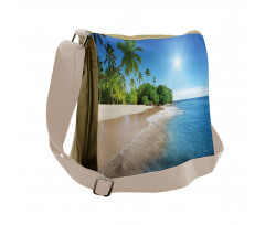 Suuny Ocean Palm Trees Messenger Bag