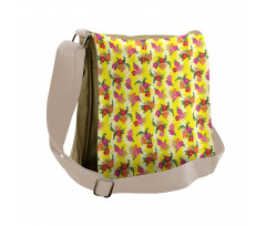 Tropical Flowers Art Messenger Bag