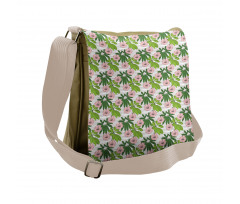 Hibiscus Flora Hand Drawn Messenger Bag