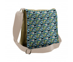 Childish Art Forest Animals Messenger Bag