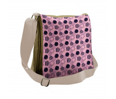 Geometric Circles and Dots Messenger Bag