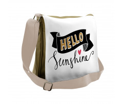 Grunge Effect Words Messenger Bag