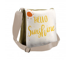 Halftone Dots Words Messenger Bag