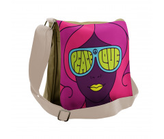 Peace and Love Groovy Girl Messenger Bag