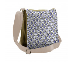 Rhombus Leaves Folkloric Messenger Bag