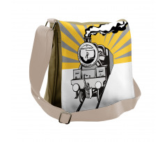 Locomotive Sunburst Effect Messenger Bag