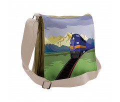 Rural Country Train Design Messenger Bag