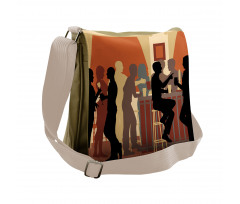 Night out with Friends Theme Messenger Bag