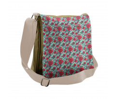 Animals and Flower Branches Messenger Bag