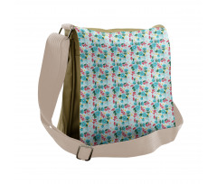 Spring Foliage Berries Messenger Bag