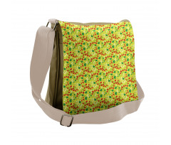 Spring Flower with Fruit Messenger Bag