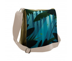 Lush Forest Leaves Messenger Bag