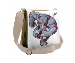 Anthropomorphic Mascot Run Messenger Bag