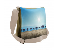 Sky Pier Calm Water Stones Messenger Bag