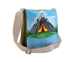 Camping Cartoon Messenger Bag