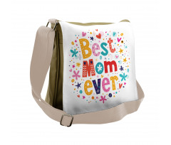 Best Mom Ever Words Messenger Bag