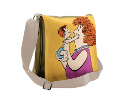 Woman with Her Grandkid Messenger Bag